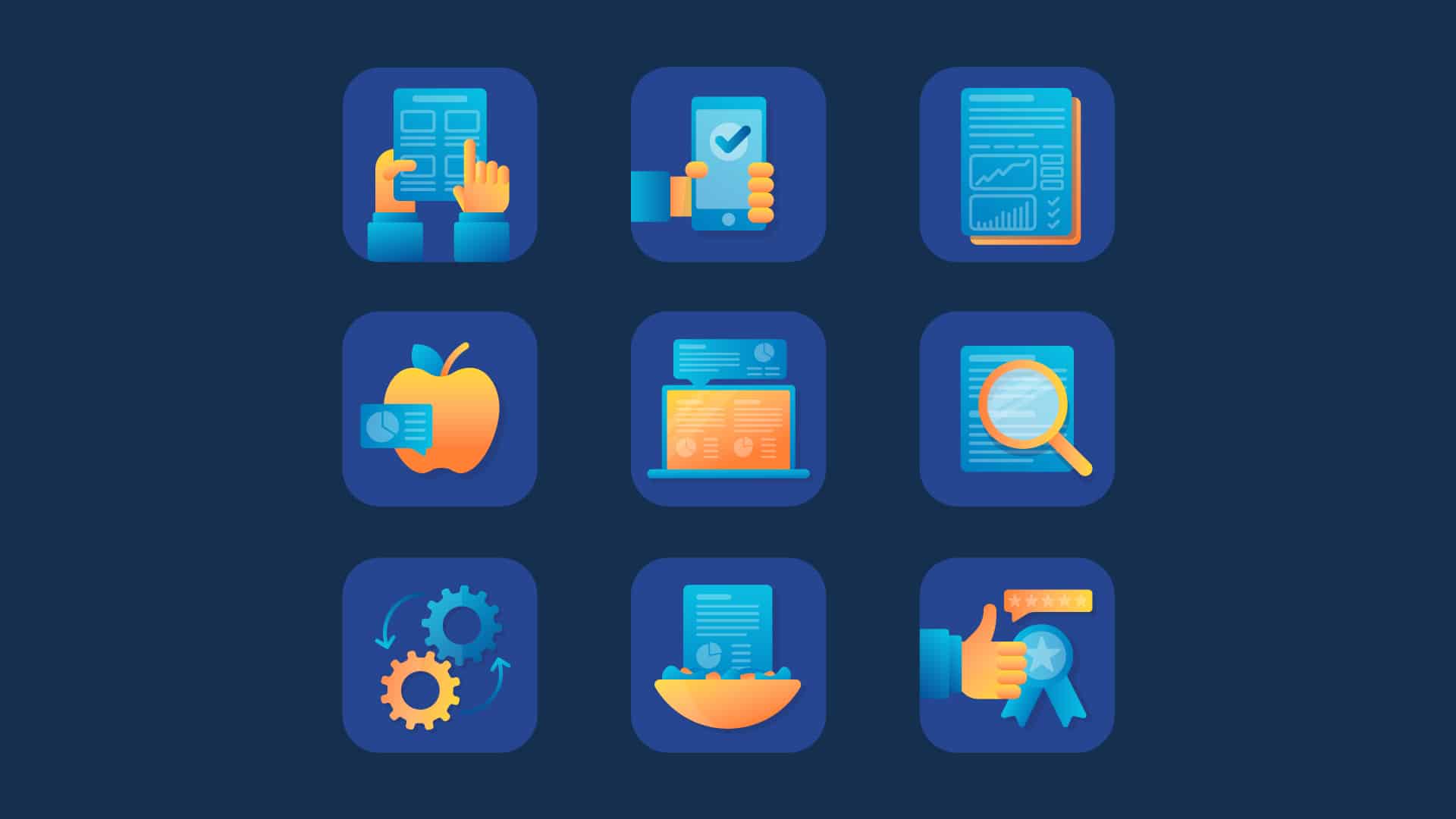 Healthy Menu Services navigation icons Agency 877