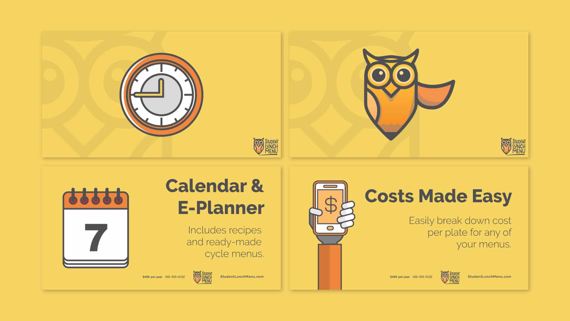 Student Lunch Menu Web ads Agency 877