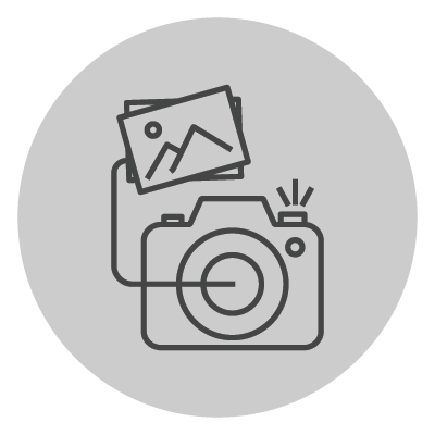 Agency 877 photography and videography icon blue