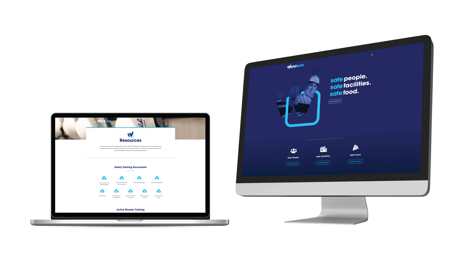 Mockups on computer